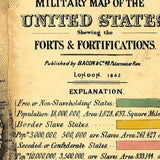 Vintage 1862 Civil War Map Unframed Print Wall Art - Homeroots - Flyclothing LLC