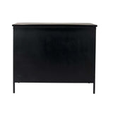 Slender Sleek Black Two Door Glass Cabinet - Homeroots - Flyclothing LLC