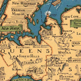 Vintage 1933 Map Of Long Island Unframed Print Wall Art - Homeroots - Flyclothing LLC