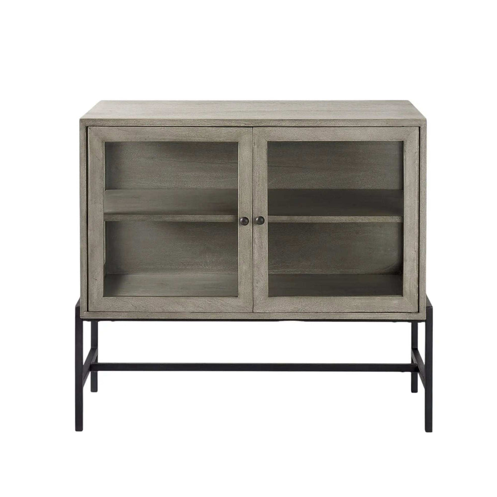 Rustic Dark Gray Two Door Shadowbox Cabinet - Homeroots - Flyclothing LLC