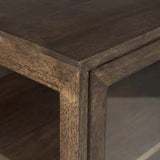 Rustic Dark Brown Two Door Shadowbox Cabinet - Homeroots - Flyclothing LLC