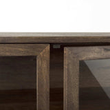 Rustic Dark Brown Two Door Shadowbox Cabinet - Homeroots - Flyclothing LLC