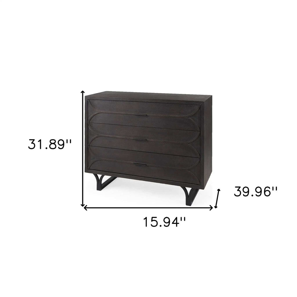 Contemporary Dark Oval Accent Cabinet - Homeroots - Flyclothing LLC