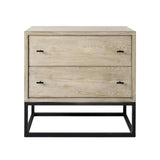 Rustic Modern Light Wash Two Drawer Chest - Homeroots - Flyclothing LLC