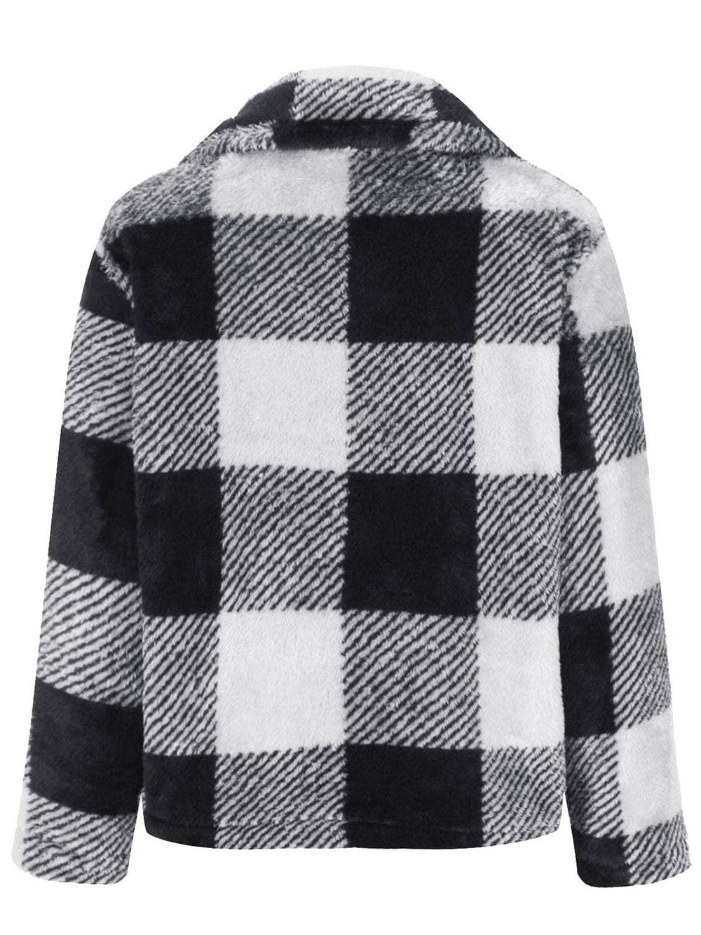 Full Size Plaid Zip Up Long Sleeve Jacket - Trendsi - Flyclothing LLC
