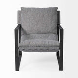 Stone Gray And Black Metal Sling Chair - Homeroots - Flyclothing LLC