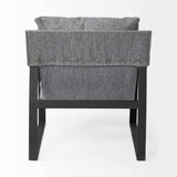 Stone Gray And Black Metal Sling Chair - Homeroots - Flyclothing LLC