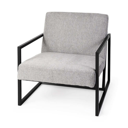 Geo Modern Gray And Black Accent Or Side Chair - Homeroots - Flyclothing LLC