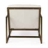 Geo Modern Cream And Gold Accent Or Side Chair - Homeroots - Flyclothing LLC