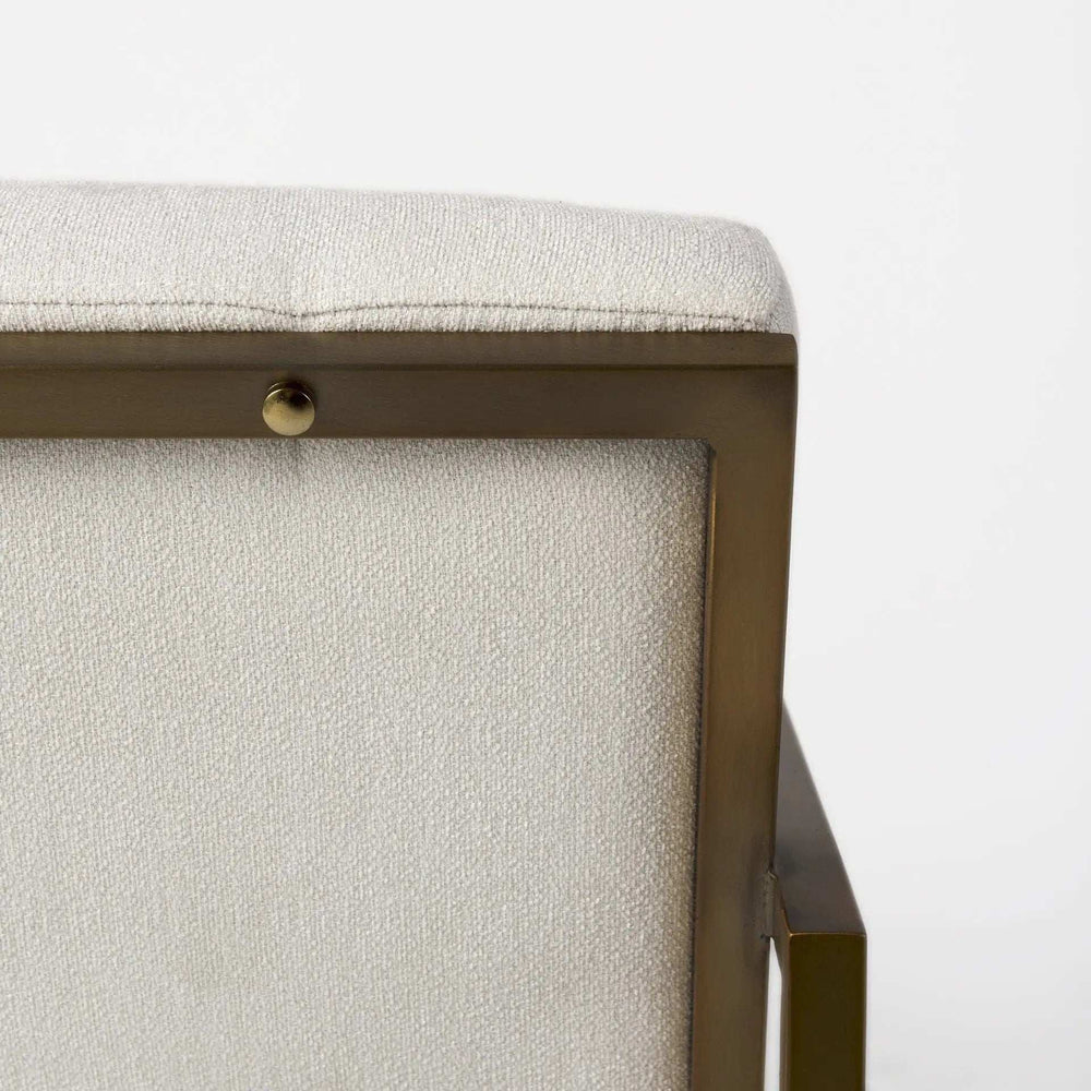 Geo Modern Cream And Gold Accent Or Side Chair - Homeroots - Flyclothing LLC