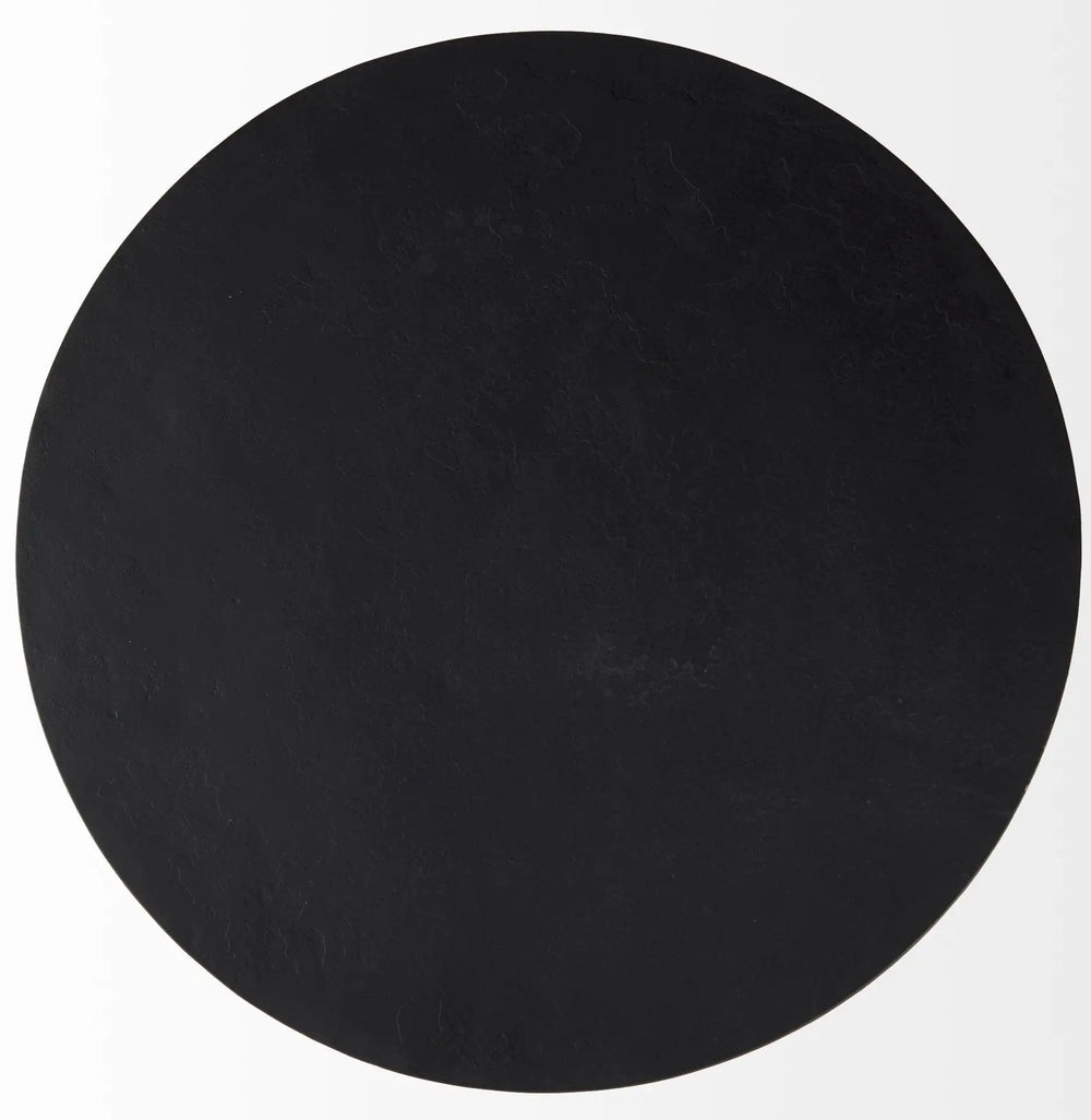 20" Black Iron Round End Table - Homeroots - Flyclothing LLC