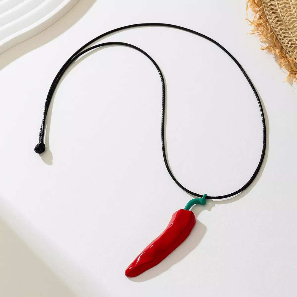 Chili Pepper Pendant Necklace - Trendsi - Flyclothing LLC