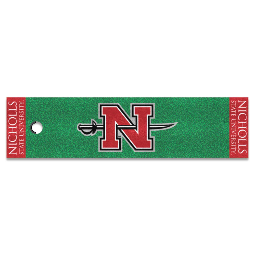 Nicholls State University Colonels Putting Green Mat - 1.5ft. x 6ft. - Nicholls State University - Flyclothing LLC