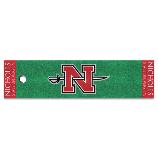 Nicholls State University Colonels Putting Green Mat - 1.5ft. x 6ft. - Nicholls State University - Flyclothing LLC