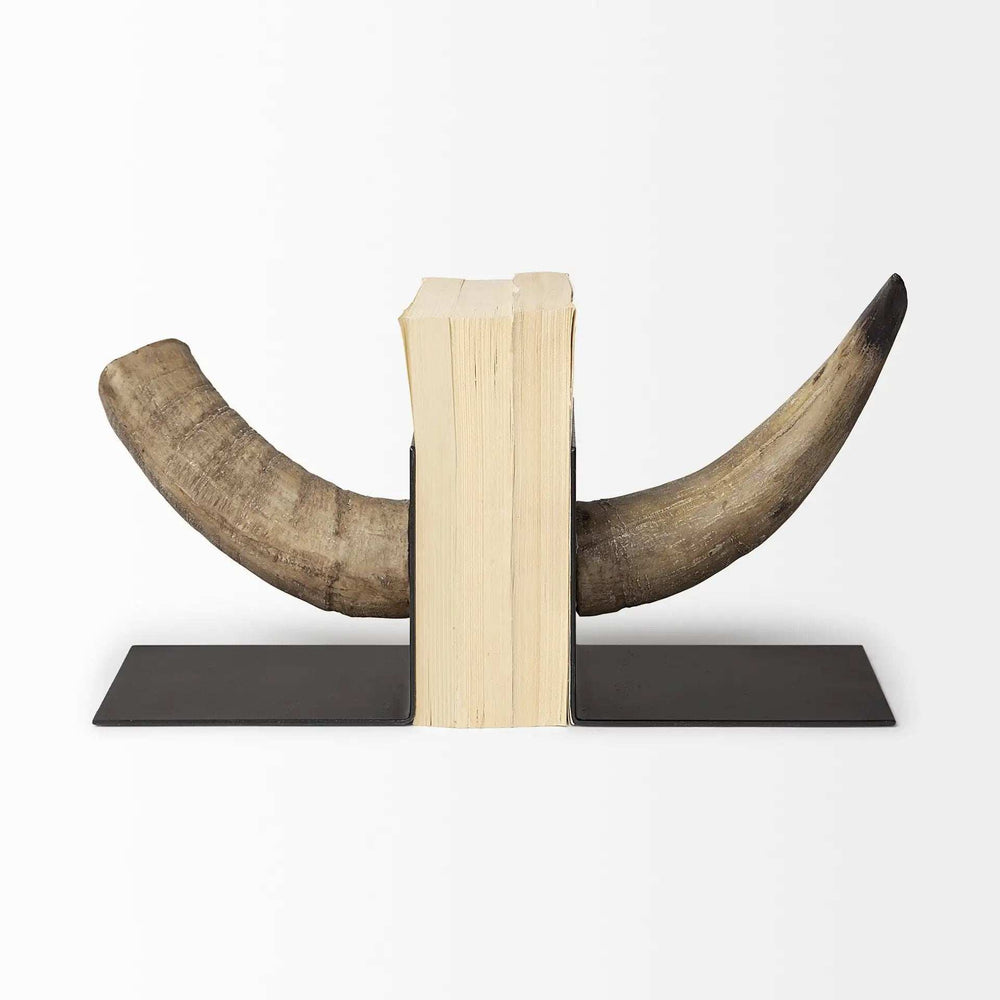 Bull Horn Replica Bookends - Homeroots - Flyclothing LLC