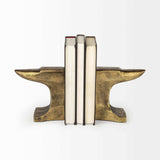 Distressed Brushed Gold Anvil Bookends - Homeroots - Flyclothing LLC