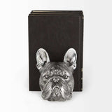 Antiqued Silver Pug Shaped Bookends - Homeroots - Flyclothing LLC