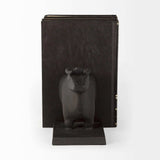 Black Cast Aluminum Bull Bookends - Homeroots - Flyclothing LLC