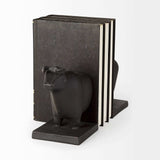 Black Cast Aluminum Bull Bookends - Homeroots - Flyclothing LLC