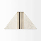 3D Modern Stepped Triangle Marble Bookends - Homeroots - Flyclothing LLC