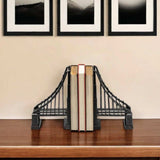 Vintage Look Suspension Bridge Bookends - Homeroots - Flyclothing LLC