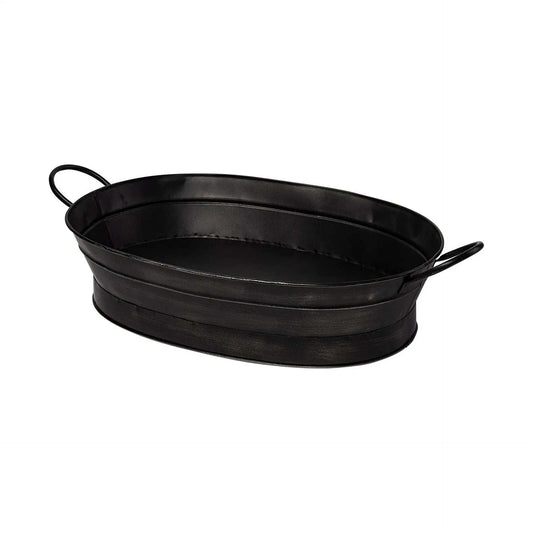 Vintage Black Metal Storage Basket - Homeroots - Flyclothing LLC