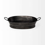 Vintage Black Metal Storage Basket - Homeroots - Flyclothing LLC