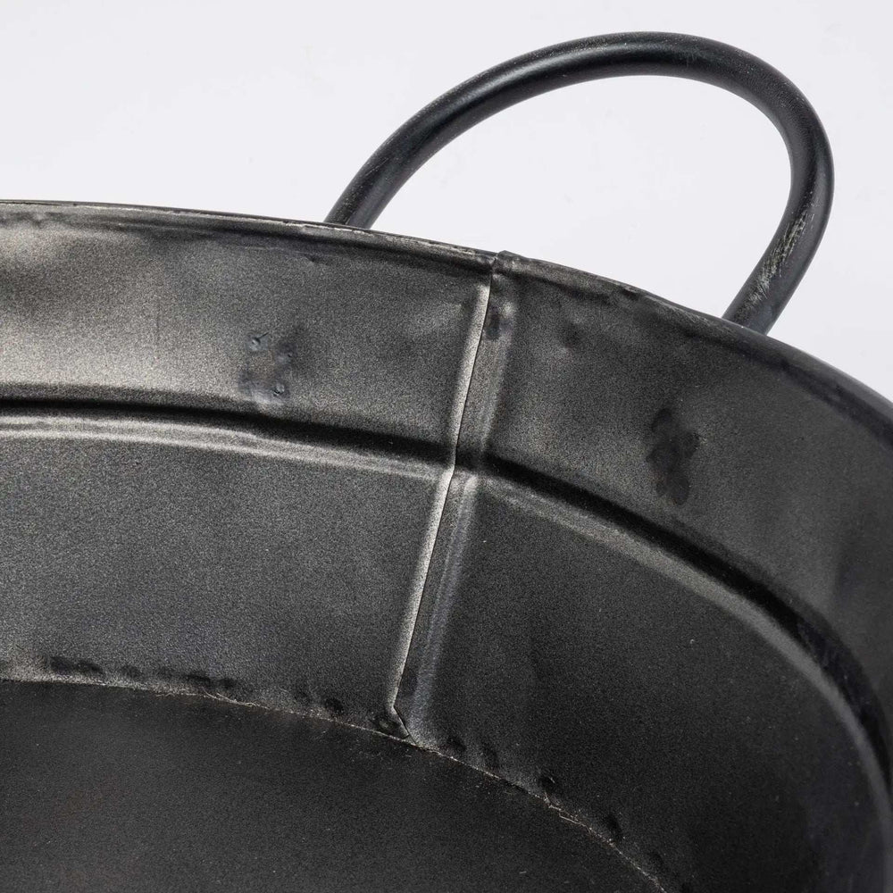 Vintage Black Metal Storage Basket - Homeroots - Flyclothing LLC