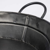 Vintage Black Metal Storage Basket - Homeroots - Flyclothing LLC