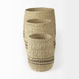 Set Of Three Detailed Wicker Storage Baskets - Homeroots - Flyclothing LLC