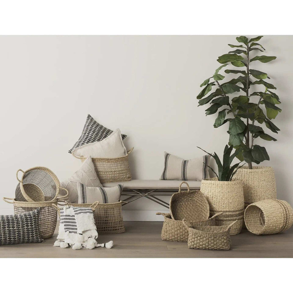 Set Of Three Detailed Wicker Storage Baskets - Homeroots - Flyclothing LLC