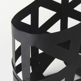 Set Of Two Black Geometric Metal Baskets - Homeroots - Flyclothing LLC