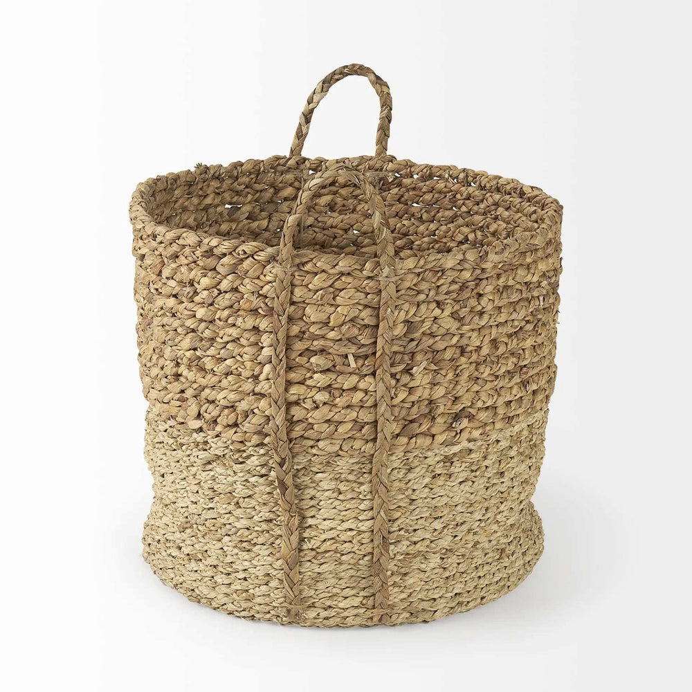 Set Of Three Two Tone Wicker Storage Baskets - Homeroots - Flyclothing LLC