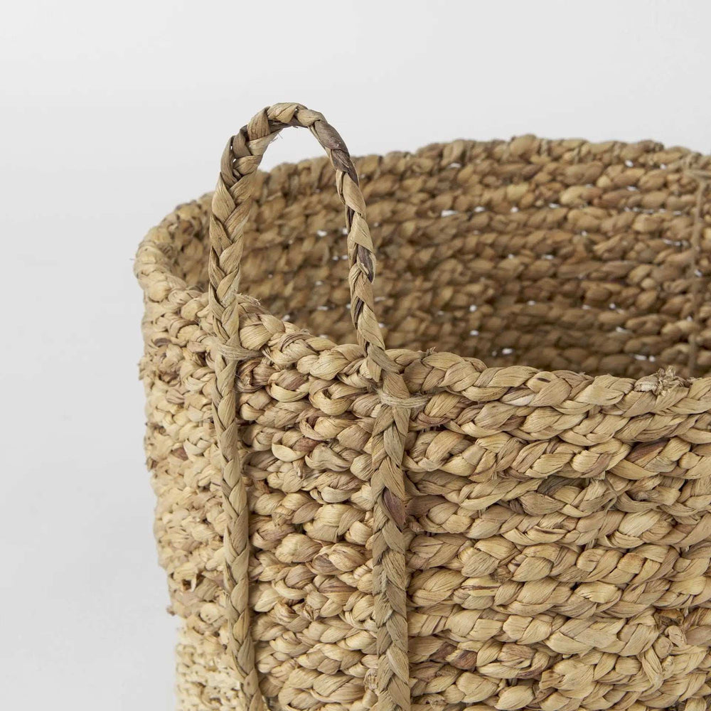 Set Of Three Two Tone Wicker Storage Baskets - Homeroots - Flyclothing LLC