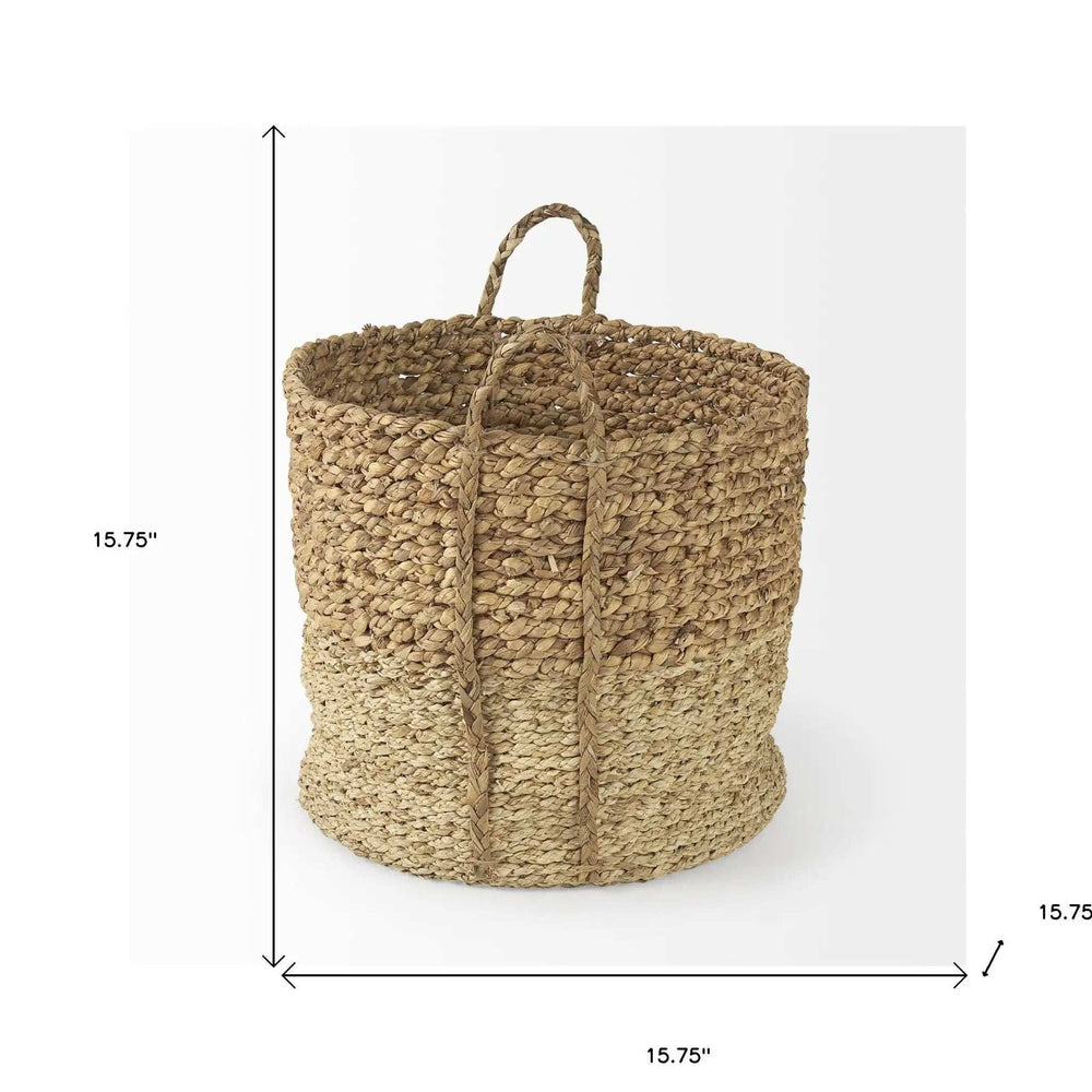 Set Of Three Two Tone Wicker Storage Baskets - Homeroots - Flyclothing LLC