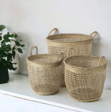 Set of Three 20" Natural Wicker Basket - Homeroots - Flyclothing LLC