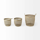 Set of Three 20" Natural Wicker Basket - Homeroots - Flyclothing LLC