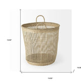 Set of Three 20" Natural Wicker Basket - Homeroots - Flyclothing LLC