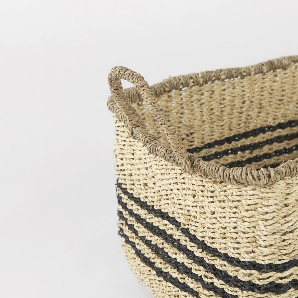 Set of Two 13" Natural Wicker Basket - Homeroots - Flyclothing LLC