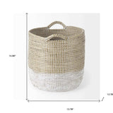 Set Of Three Beige And White Storage Baskets - Homeroots - Flyclothing LLC