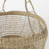 Set Of Two Wicker Storage Baskets With Long Handles - Homeroots - Flyclothing LLC
