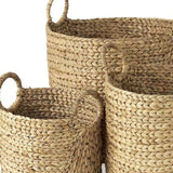 Set Of Three Braided Wicker Storage Baskets - Homeroots - Flyclothing LLC