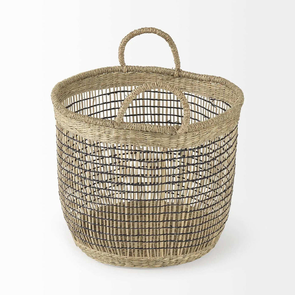 Set Of Three Light Brown Storage Baskets - Homeroots - Flyclothing LLC