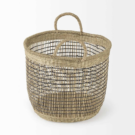 Set Of Three Light Brown Storage Baskets - Homeroots - Flyclothing LLC