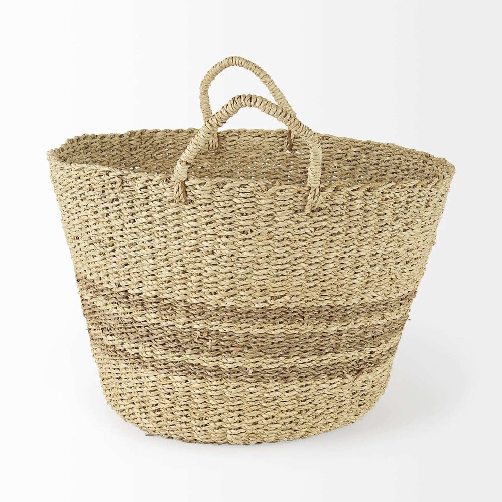Set Of Two Detailed Wicker Storage Baskets - Homeroots - Flyclothing LLC