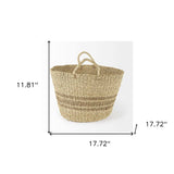 Set Of Two Detailed Wicker Storage Baskets - Homeroots - Flyclothing LLC