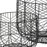 Set Of Two Black Metal Wire Chevron Bowls - Homeroots - Flyclothing LLC