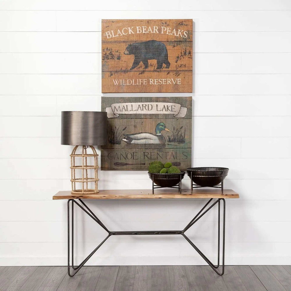 Set Of Two Metal Bowls With Stands - Homeroots - Flyclothing LLC