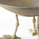 Antiqued Gold Webbed Feet Centerpiece Bowl - Homeroots - Flyclothing LLC