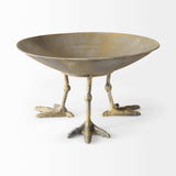 Antiqued Gold Webbed Feet Centerpiece Bowl - Homeroots - Flyclothing LLC